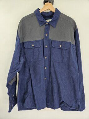 Ultimate Terrain Shirt Mens XL Blue Elbow Patch Long Sleeve Heritage Outdoor Fit